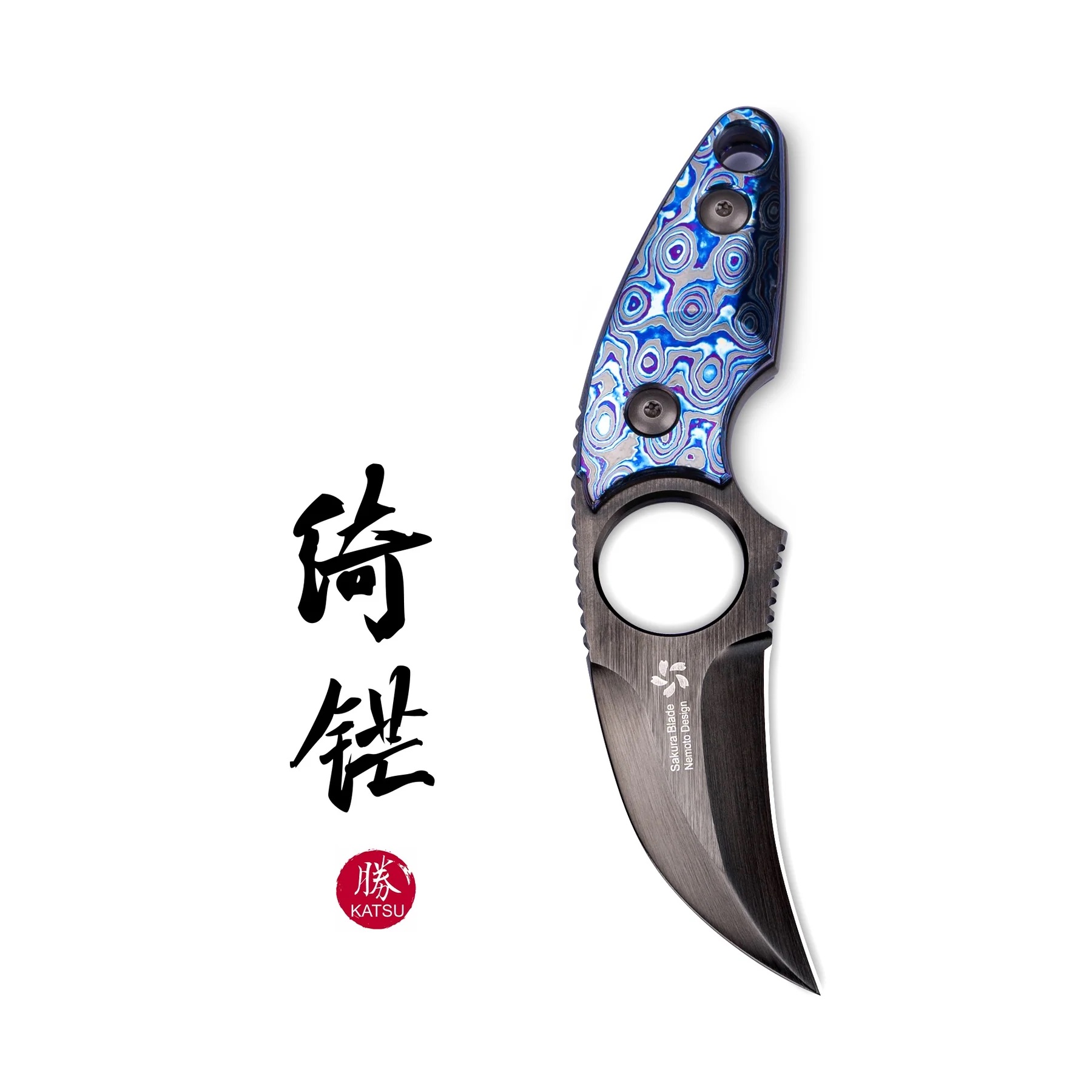 KATSU Lumivange knife with Zircuti handle and DLC-coated ZDP-189 blade